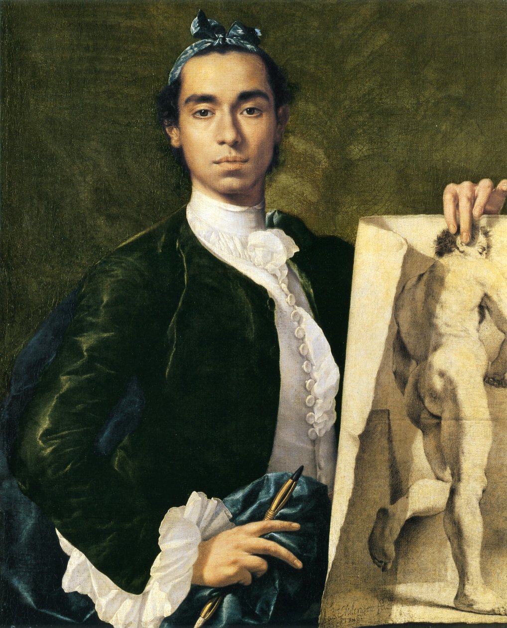Portret artysty prowadzącego akademię autorstwa Luis Egidio Melendez