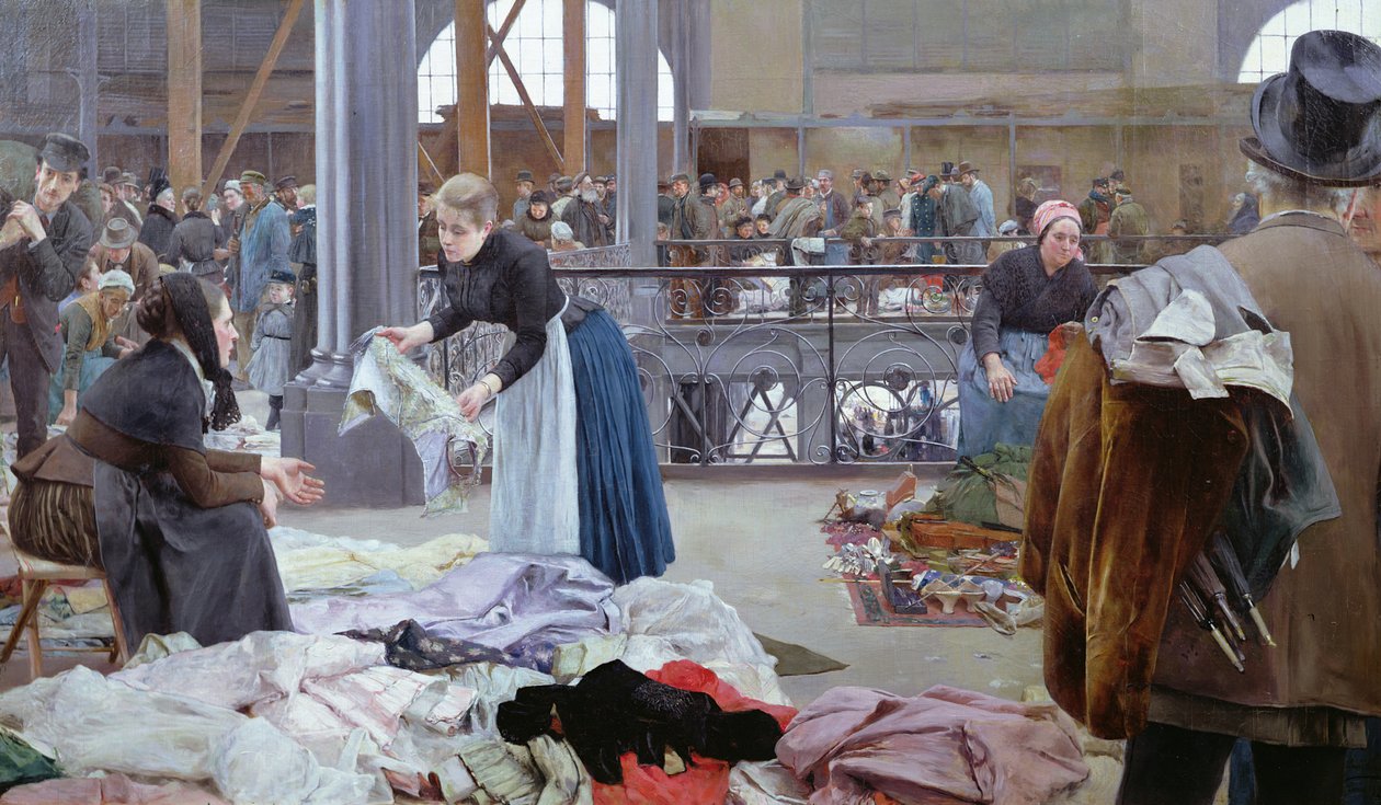 Le Carreau du Temple, Paryż, 1890 autorstwa Luis Jimenez y Aranda