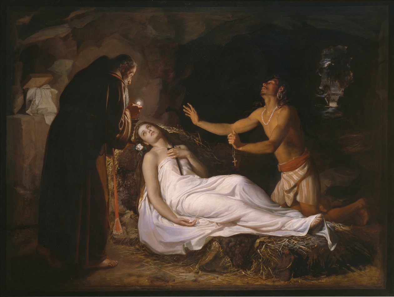 Ostatnie chwile Atali, 1871 autorstwa Luis Monroy