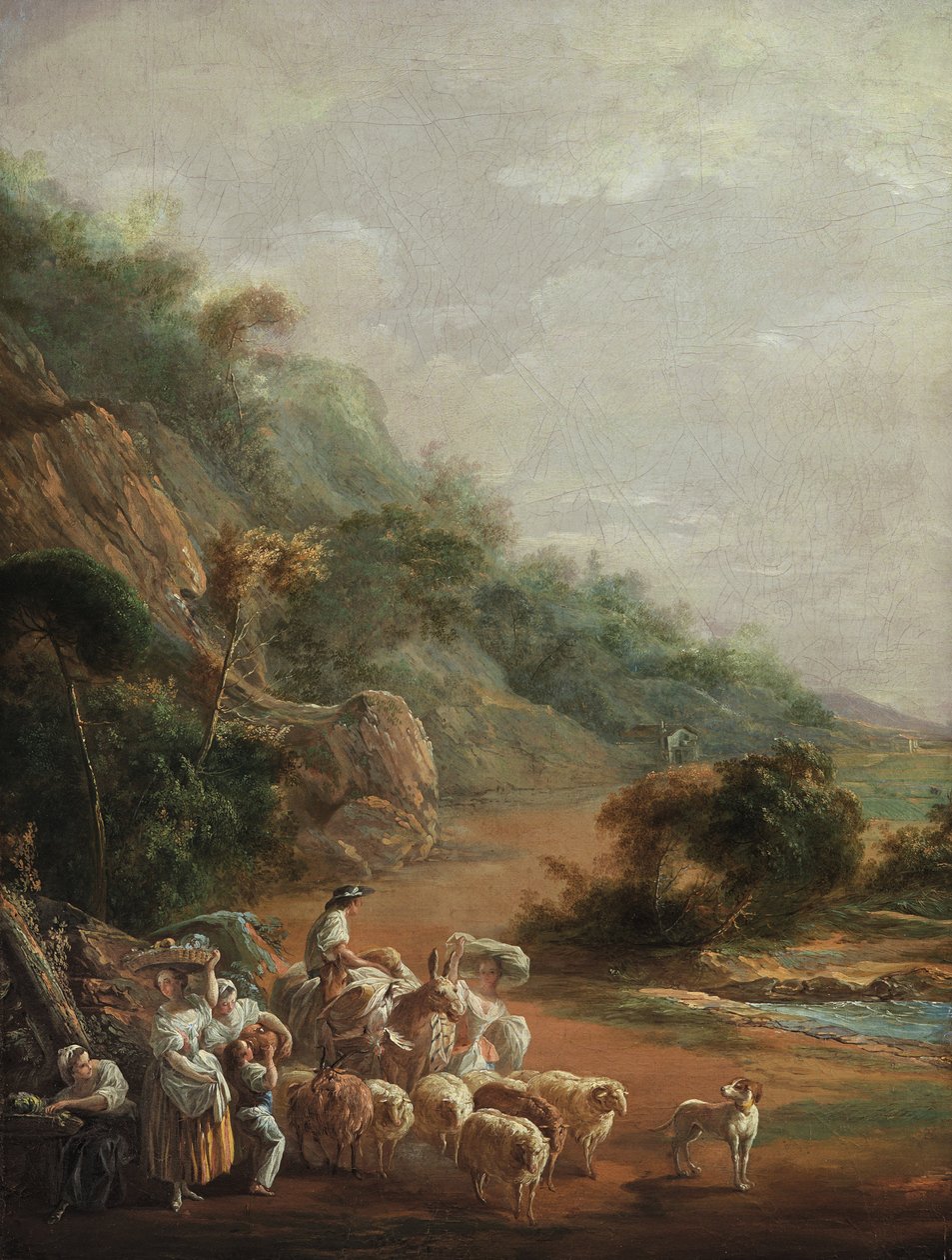 Scena z wieśniakami (fragment) autorstwa Luis Paret y Alcazar