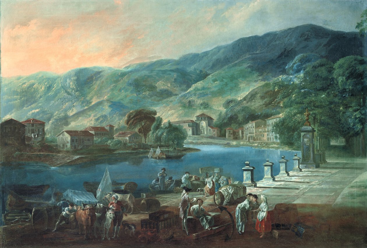 Widok na El Arenal w Bilbao autorstwa Luis Paret y Alcazar