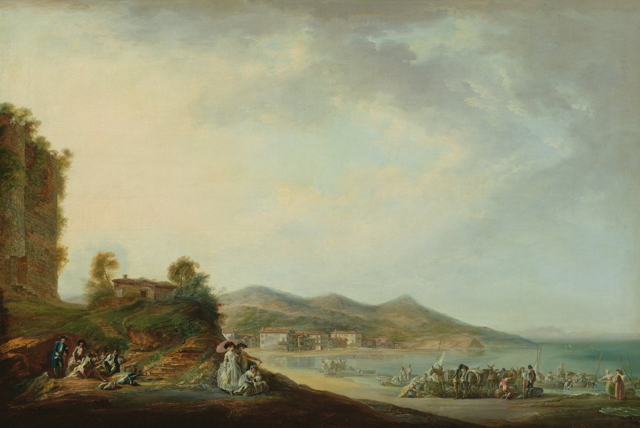 Widok na Hondarribia autorstwa Luis Paret y Alcazar