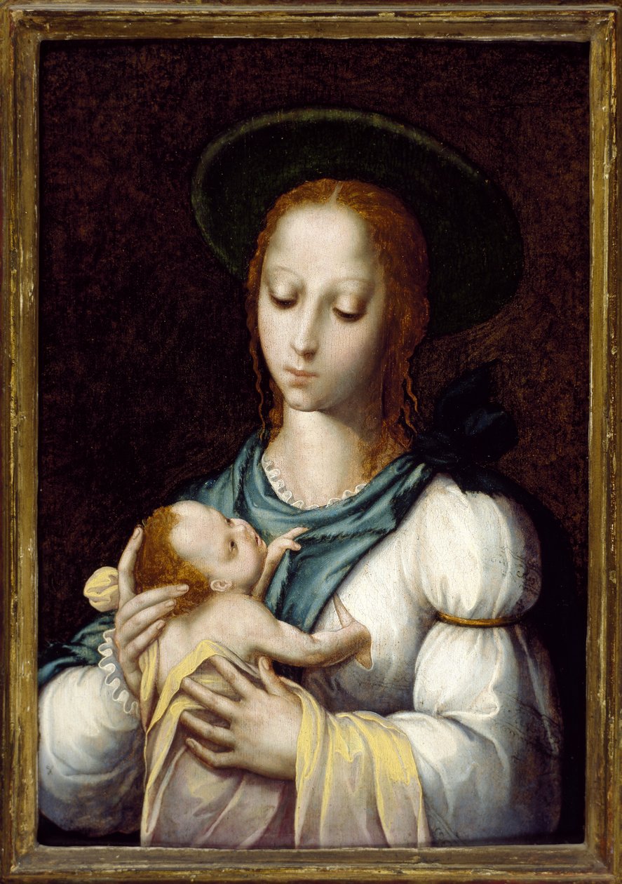 Dziewica z Dzieciątkiem, c. 1567 (olej i tempera na panelu) autorstwa Luis de Morales