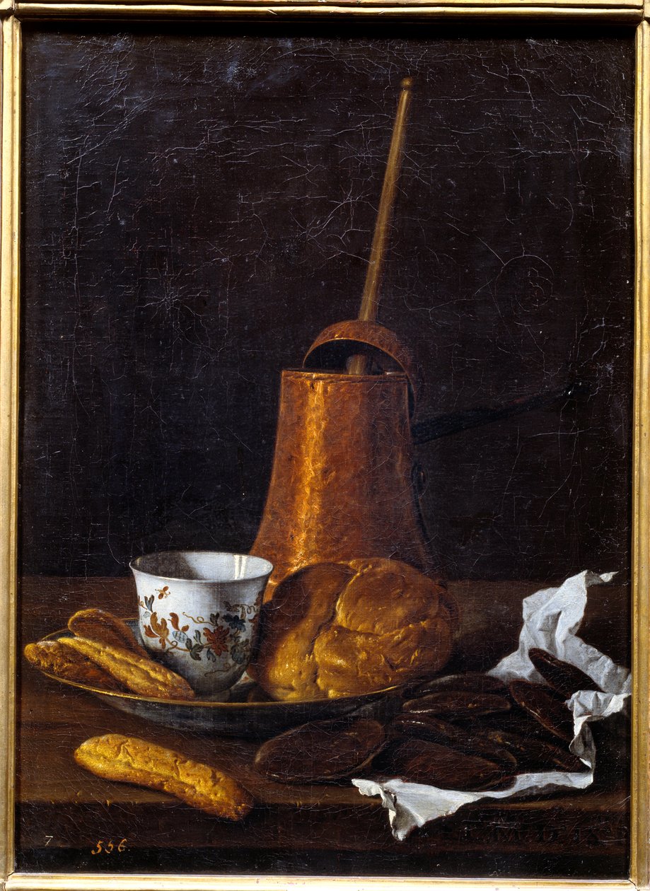 Czekolada. Obraz Luisa Melendeza (1716 - 1780), szkoła hiszpańska autorstwa Luis Egidio Menendez or Melendez