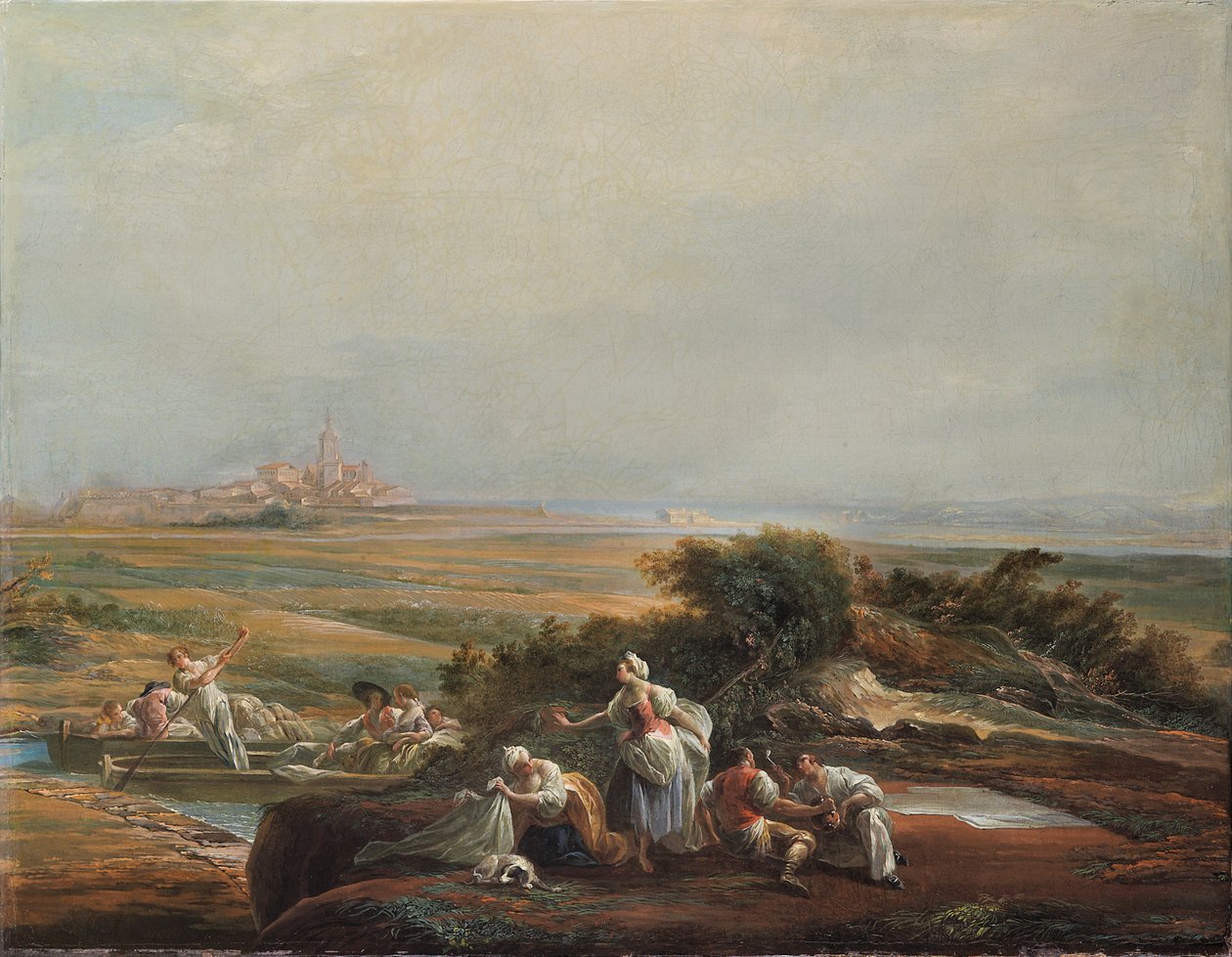 Widok Fuenterrabía (fragment) autorstwa Luis Paret y Alcazar