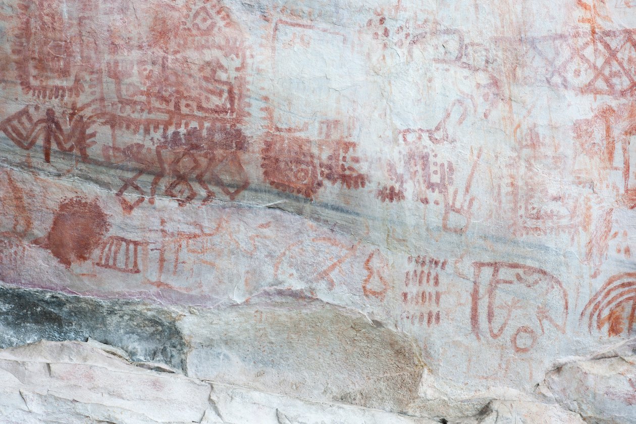 Piktografia, Faical, San Ignacio, Cajamarca, Peru, 2015. autorstwa Luis Rosendo.