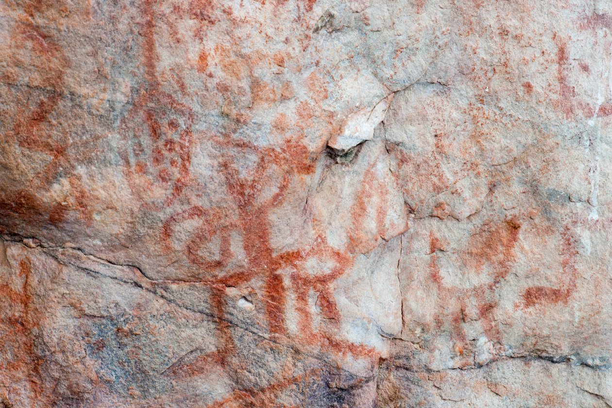 Piktografia, Faical, San Ignacio, Cajamarca, Peru, 2015. autorstwa Luis Rosendo.