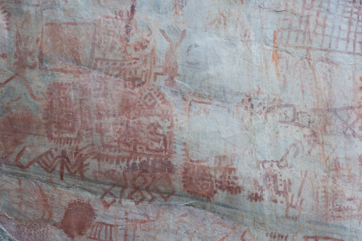 Piktografia, Faical, San Ignacio, Cajamarca, Peru, 2015. autorstwa Luis Rosendo.