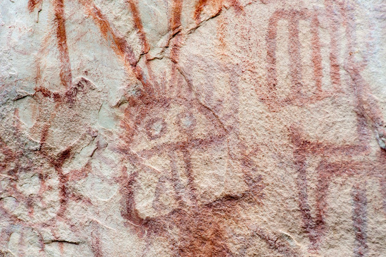 Piktografia, Faical, San Ignacio, Cajamarca, Peru, 2015. autorstwa Luis Rosendo.