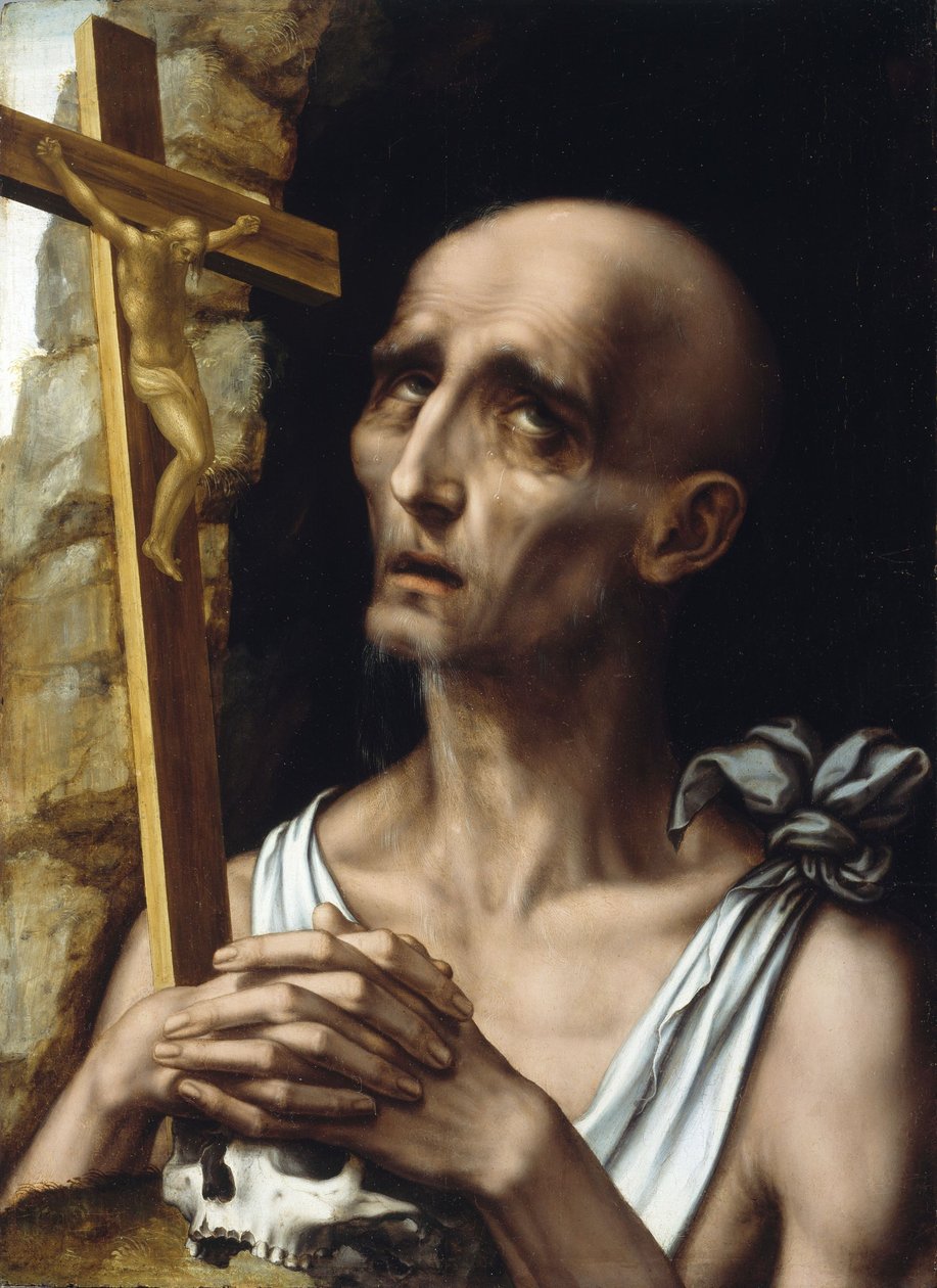 Święty Jerome na pustyni autorstwa Luis de Morales