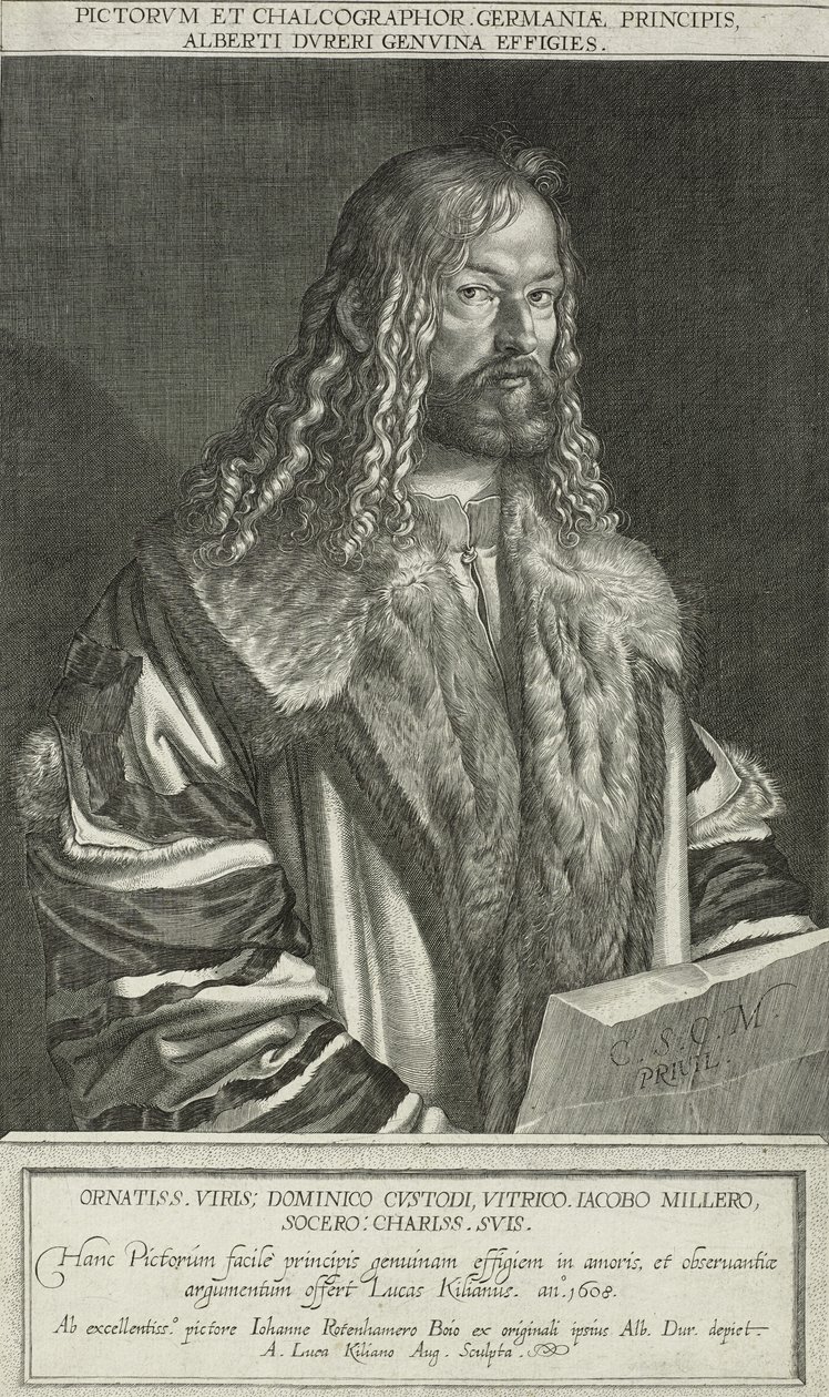 Portret Albrechta Dürera autorstwa Lukas Kilian