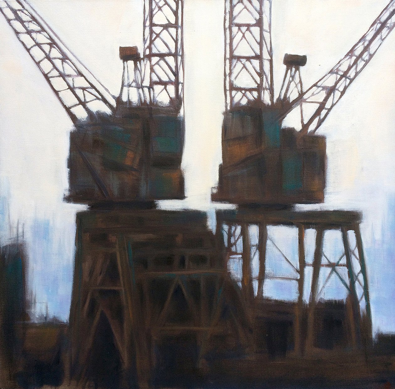Battersea Brothers, 2011 (olej na płótnie) autorstwa Luke M Walker