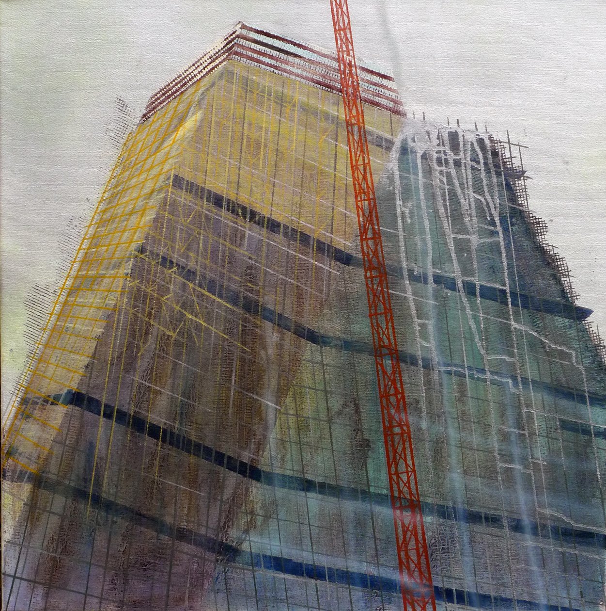 Metastruktura IX, 2016 (olej na płótnie) autorstwa Luke M Walker