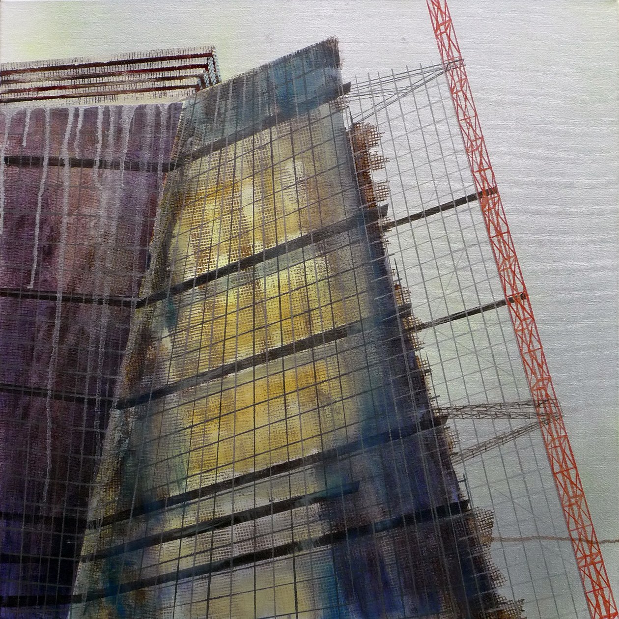 Metastruktura VIII, 2016 (olej na płótnie) autorstwa Luke M Walker