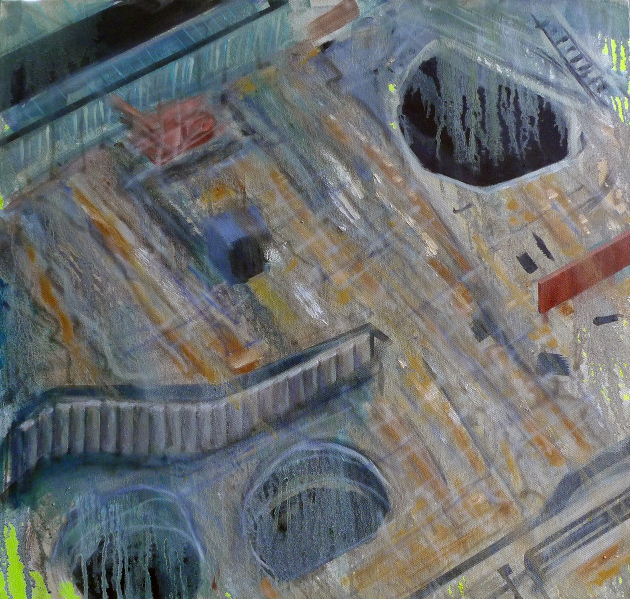 Metastruktura V, 2015 (olej na płótnie) autorstwa Luke M Walker