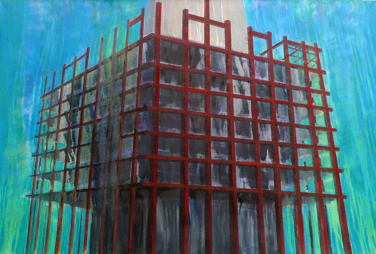 Prace w toku 13, 2015 (olej na płótnie) autorstwa Luke M Walker