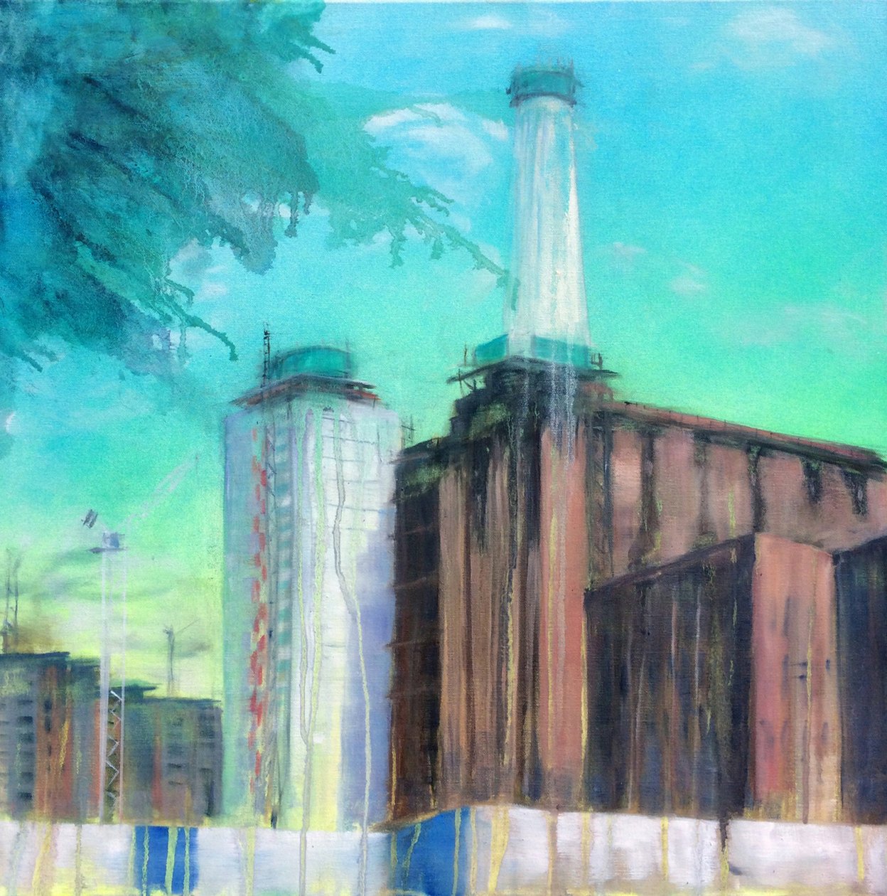 Praca w toku 9, 2015 (olej na płótnie) autorstwa Luke M Walker