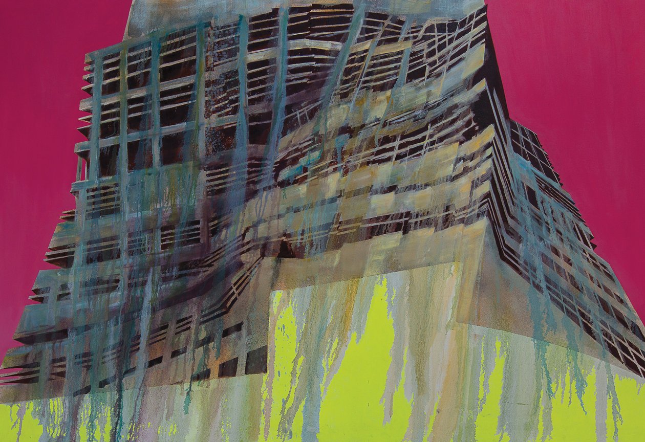 Prace w toku III, 2014 (olej i akryl na płótnie) autorstwa Luke M Walker