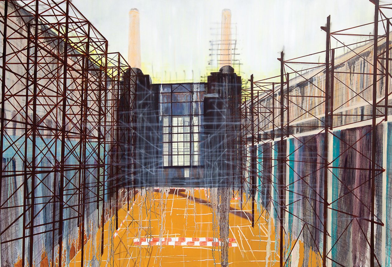 Praca w toku II, 2014 (olej i akryl na płótnie) autorstwa Luke M Walker