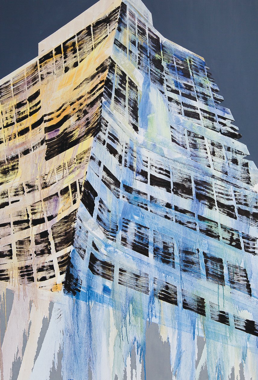 Prace w toku V, 2014 (olej na płótnie) autorstwa Luke M Walker