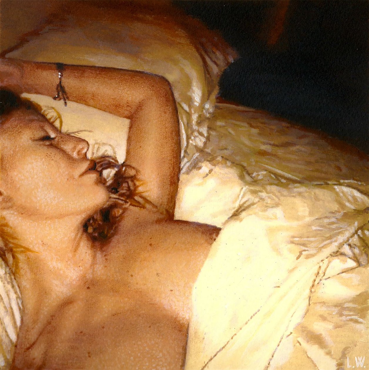 Bethany for Greg, ok. 2016 (farba akrylowa na papierze) autorstwa Luke Waller