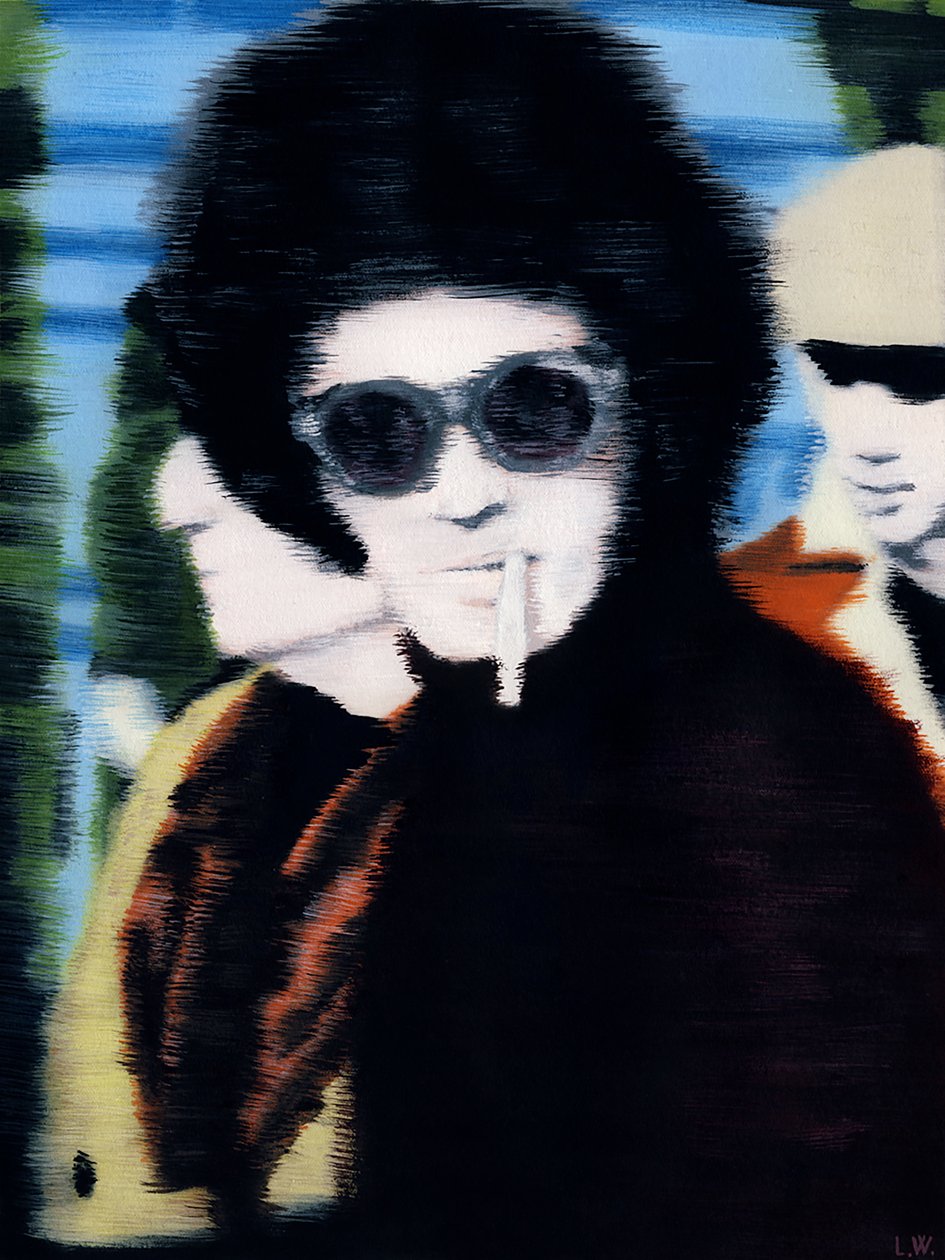 Sam, ok. 2012 (farba akrylowa na papierze) autorstwa Luke Waller