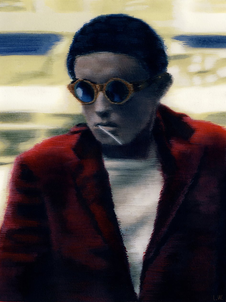 Solomon, ok. 2012 (farba akrylowa na papierze) autorstwa Luke Waller