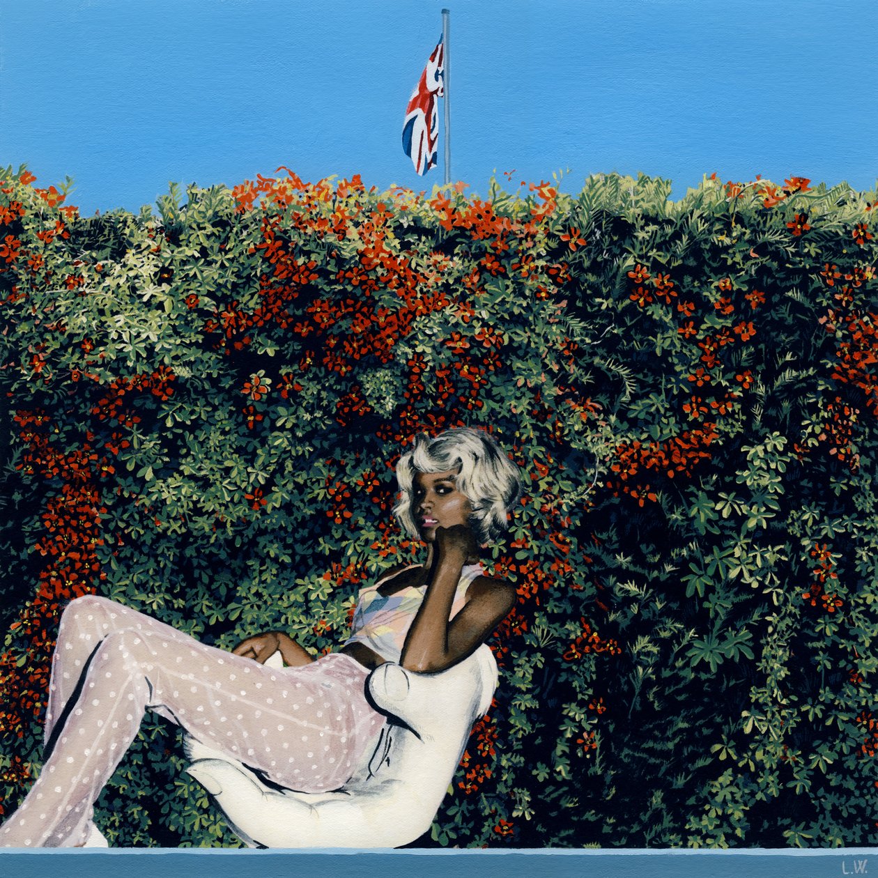 Stars Make Wishes on her Eyes, ok. 2011 (farba akrylowa na papierze) autorstwa Luke Waller