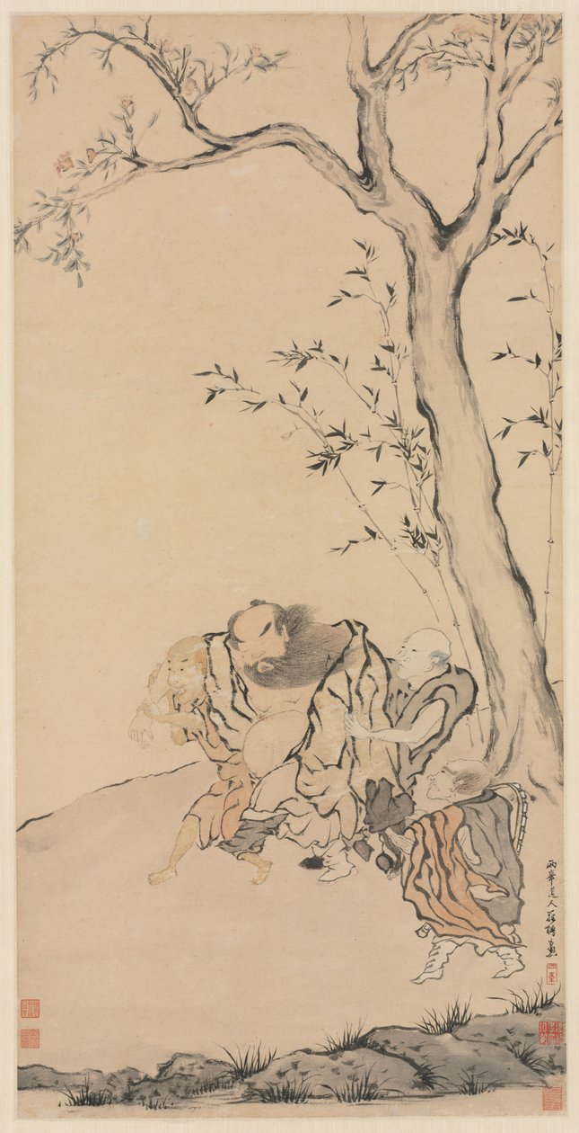 Zhong Kui wspierany przez duchy autorstwa Luo Ping