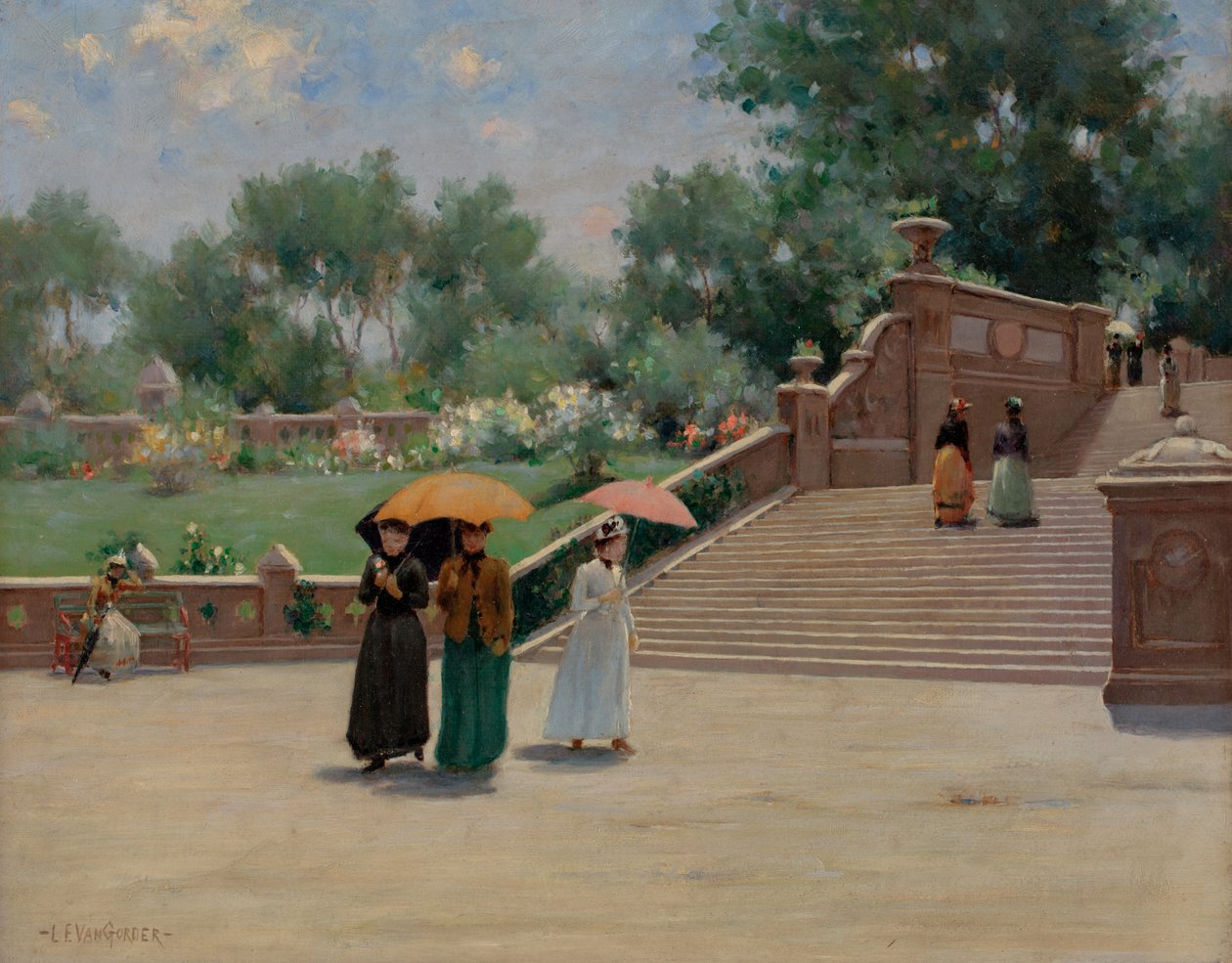 W parku, ok. 1894 (olej na płótnie) autorstwa Luther Emerson van Gorder