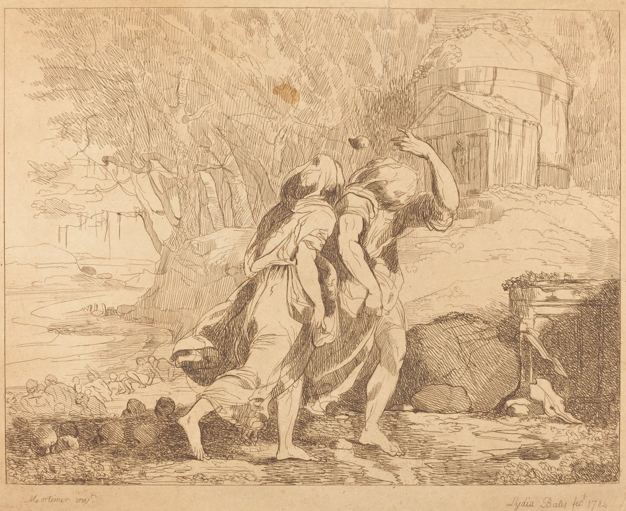 Dwie uciekające postacie autorstwa Lydia Bates after John Hamilton Mortimer