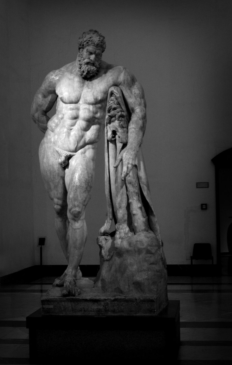Herkules Farnese, rzymska kopia greckiego oryginału (marmur) autorstwa Lysippos (after)
