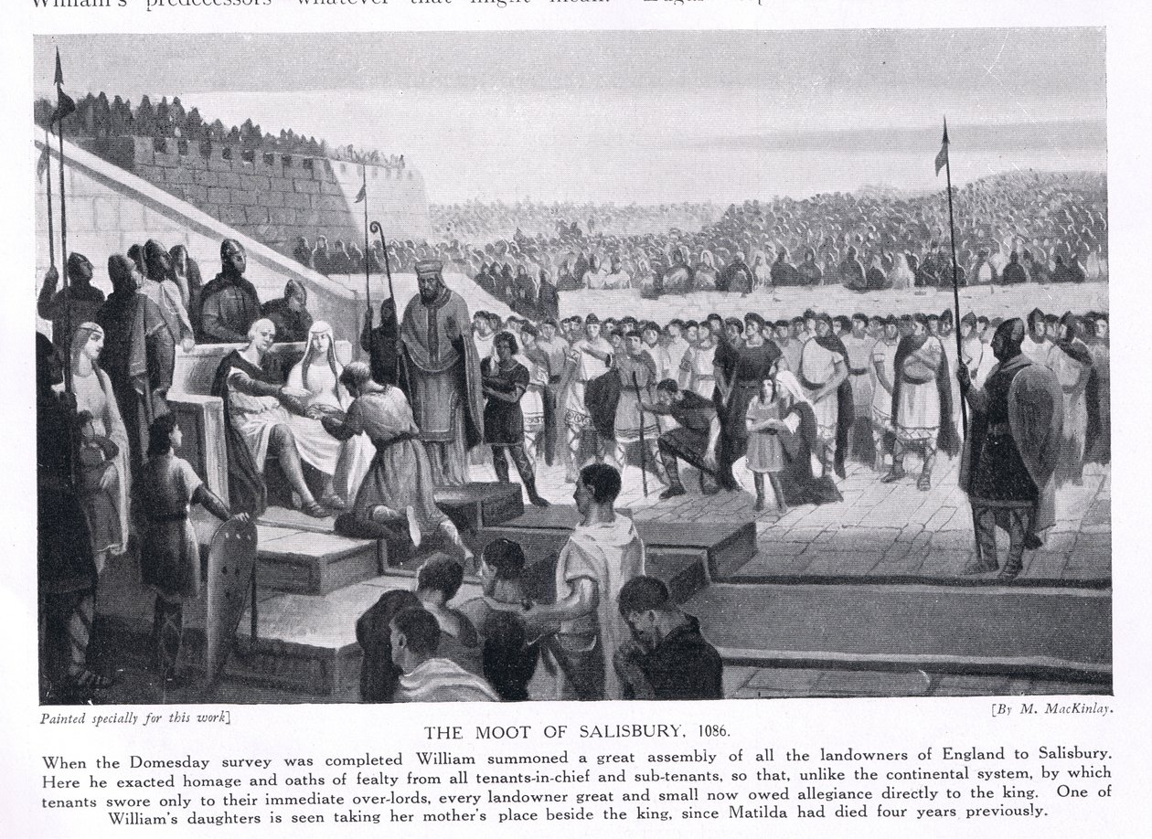 The Moot at Salisbury AD1086, 1920