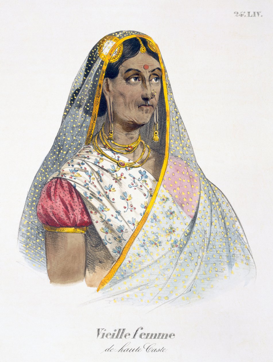 Stara kobieta z wysokiej kasty, 1827-35 autorstwa M.E. Burnouf