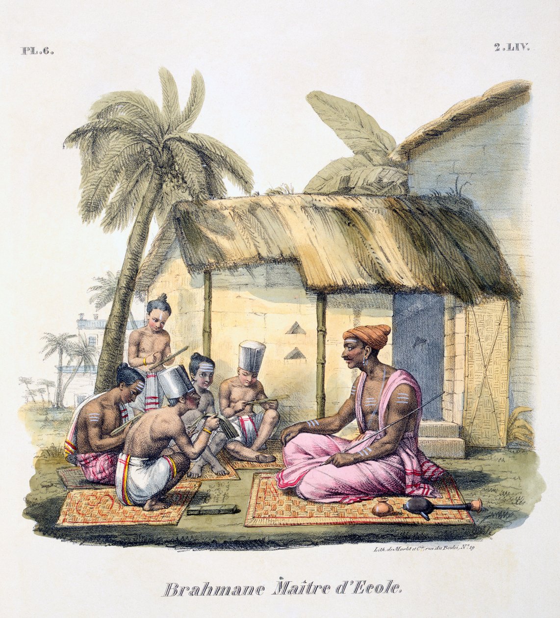 Nauczyciel bramiński, 1827-35 autorstwa M.E. Burnouf
