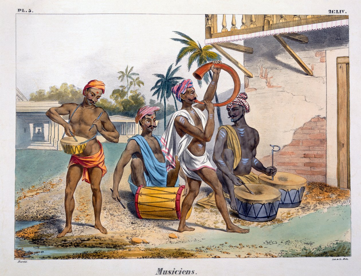 Muzycy, 1827-35 autorstwa M.E. Burnouf