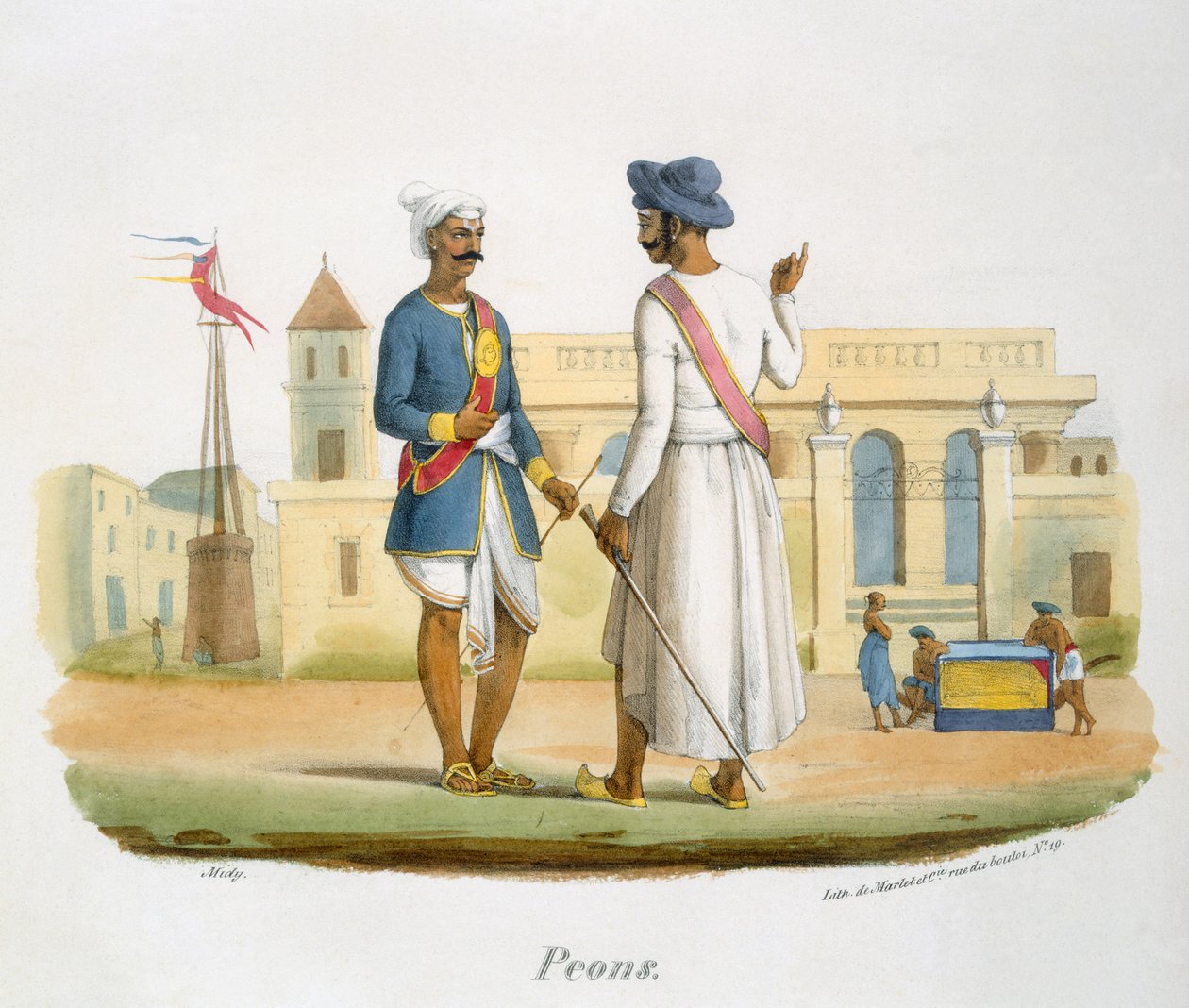 Peoni, 1827-35 autorstwa M.E. Burnouf