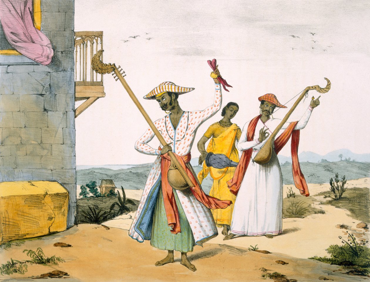 Wędrowni śpiewacy, 1827-35 autorstwa M.E. Burnouf