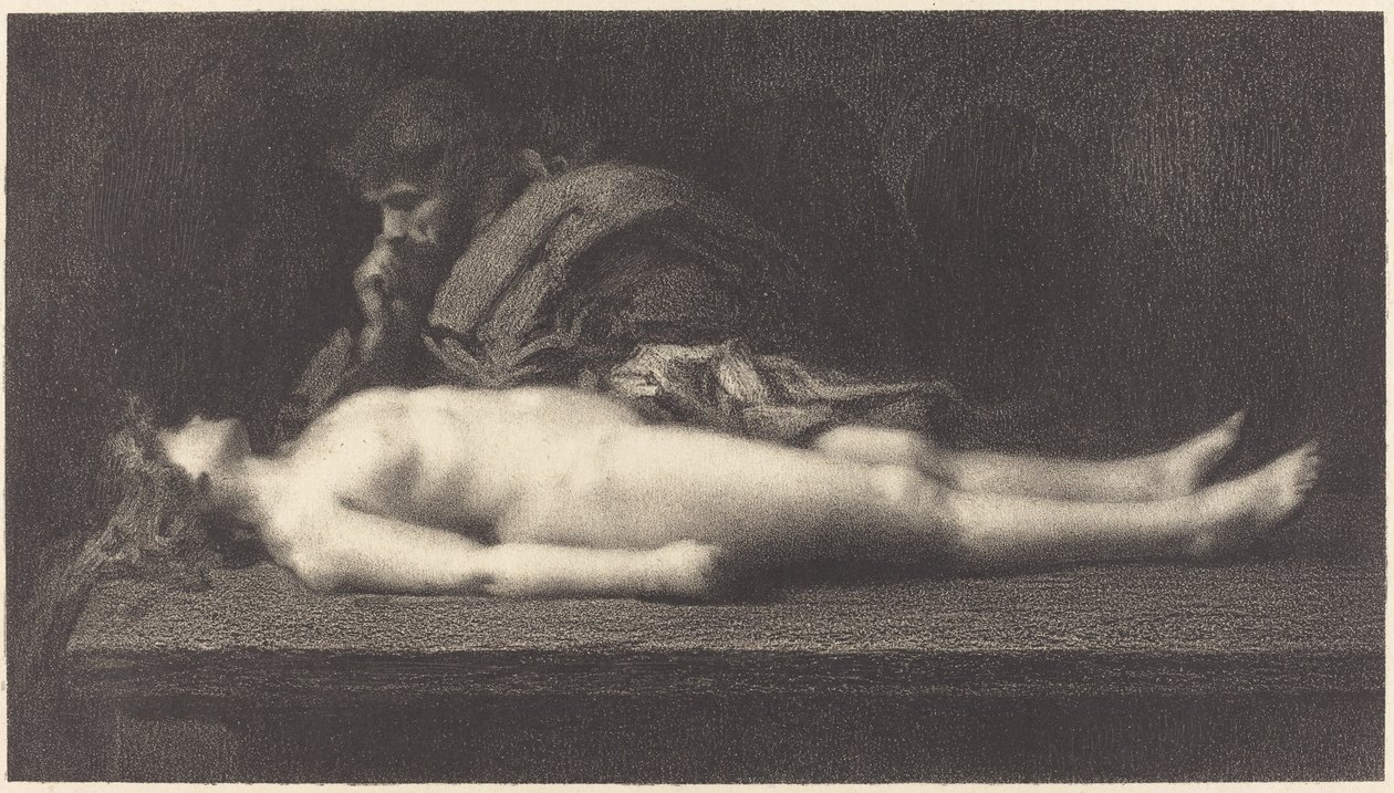 Lewita Efraima i jego zmarła żona autorstwa M.G. Fuchs after Jean Jacques Henner