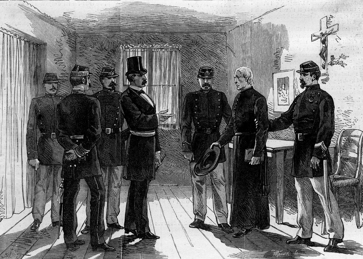Deportacja jezuitów z Rue de Sevres w Paryżu na mocy dekretów z marca 1880 r. wydanych przez Julesa Ferry
