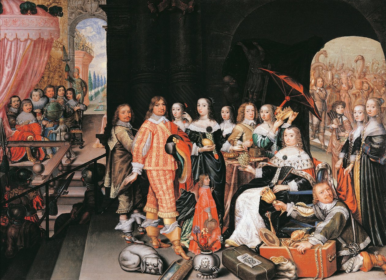 Rodzina Wielkiego Elektora Fryderyka Wilhelma Brandenburskiego (1620-88) (obraz) autorstwa M Czwiczk
