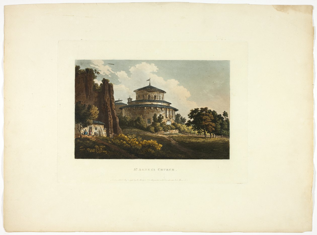 Kościół św. Agnieszki, płyta ósma z Ruin Rzymu autorstwa M. Dubourg