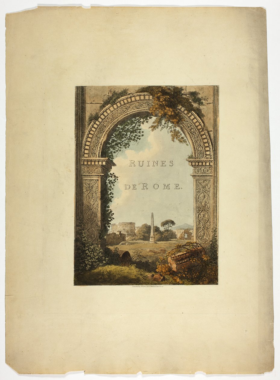 Strona tytułowa Ruin Rzymu autorstwa M. Dubourg