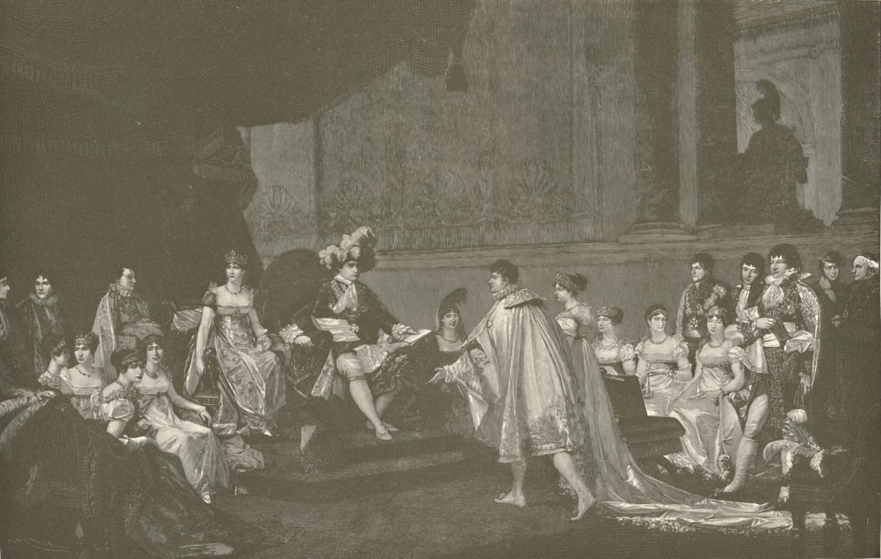 Małżeństwo księcia Hieronima Bonaparte i księżniczki Fryderyki Katarzyny Wirtembergii, 1807, 1896 autorstwa M. Haider