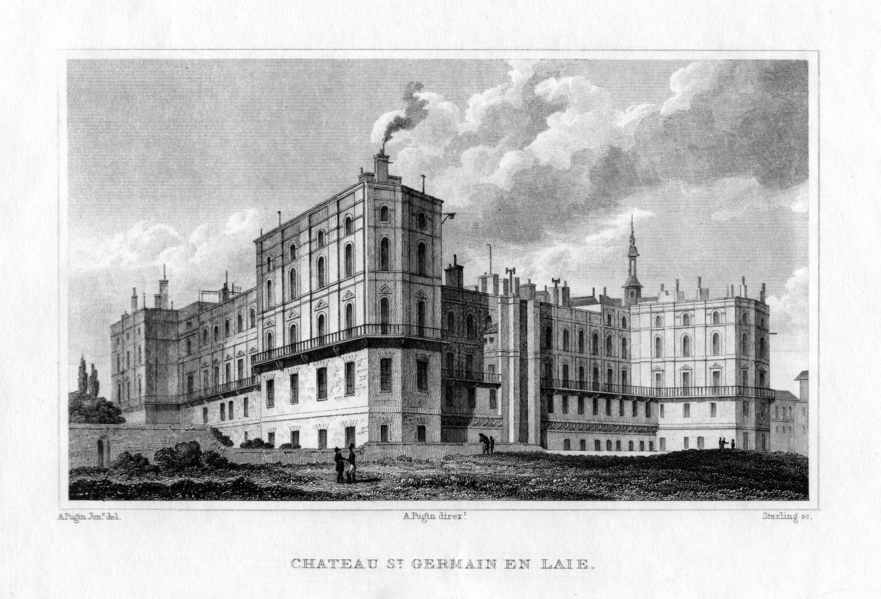 Zamek Saint Germain en Laye, Paryż, ok. 1830 r. autorstwa M. J. Starling