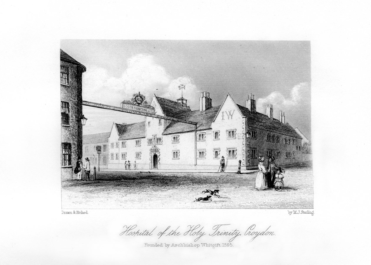Szpital Świętej Trójcy, Croydon, 1840. autorstwa M. J. Starling