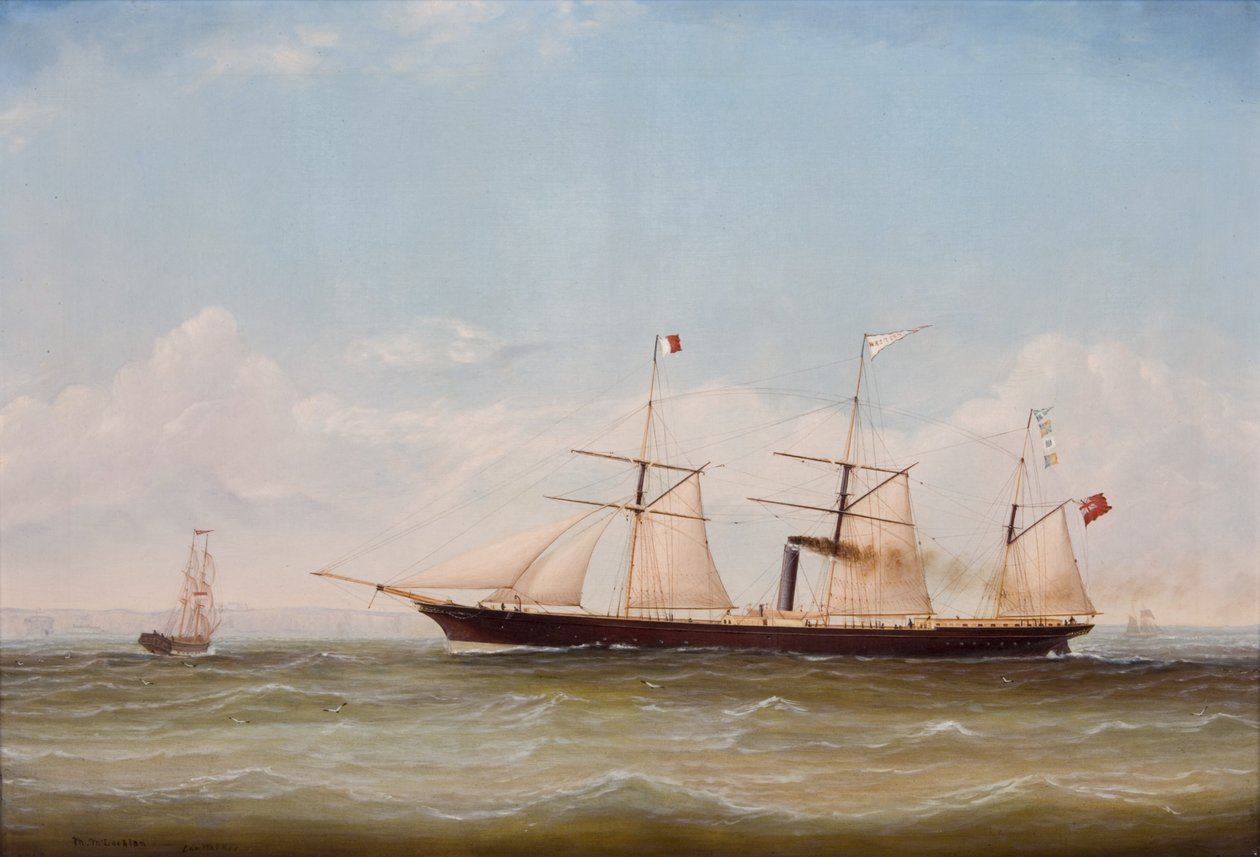 ss Western (olej na płótnie z ss Western) autorstwa M. McLachlan