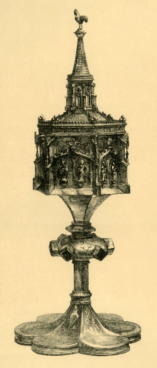 Cyborium miedziane złocone, połowa XV w., 1881 r. autorstwa M Sullivan