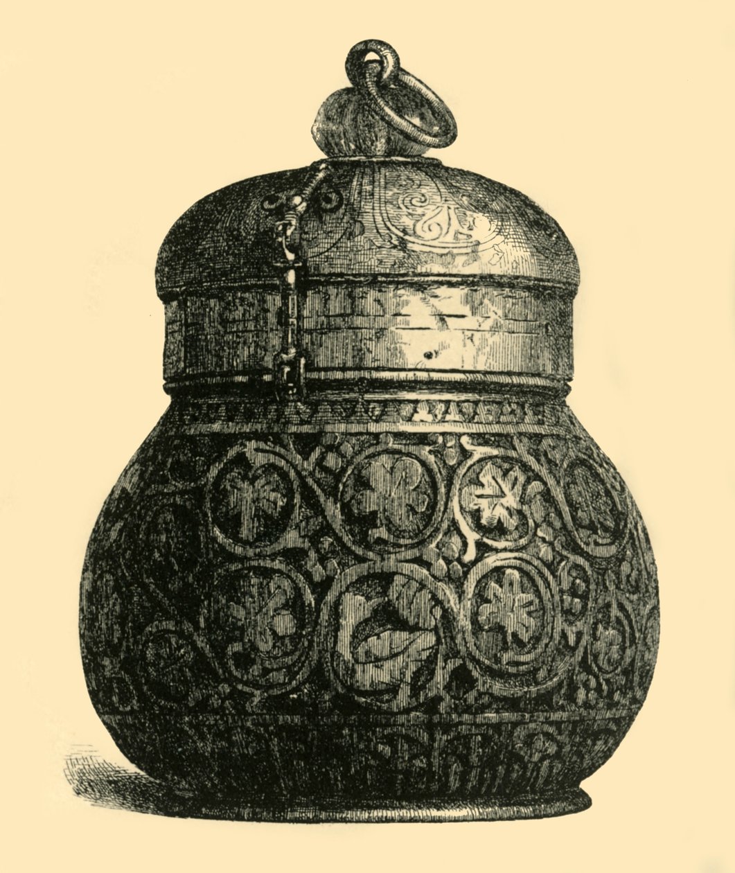 Pudełko z kości słoniowej, 750-850 ne, 1881. autorstwa M Sullivan