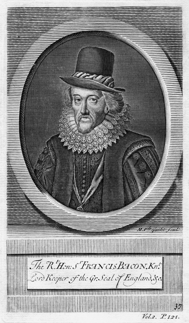 Sir Francis Bacon, wicehrabia St Albans, angielski filozof, naukowiec i mąż stanu. autorstwa M. van de Gucht
